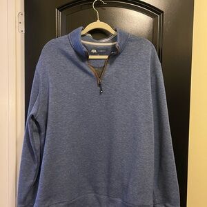 Onward Reserve Men's Blue Zip-Up Sweater Pullover